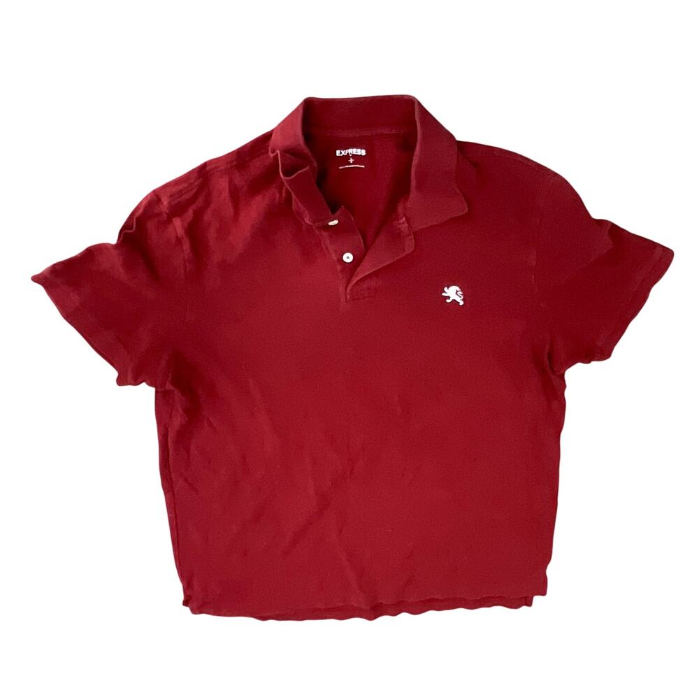 Express Red Short Sleeve Polo - Small Lion Logo - Men's Size S
